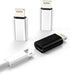 zoyuzan 3-Pack,Micro USB to Lightning Adapter,Lightning Male to Microusb Female Adapter for iPhone 5s 6 6s 7 8 Plus se2 x xr xs 12 11 Mini max pro...